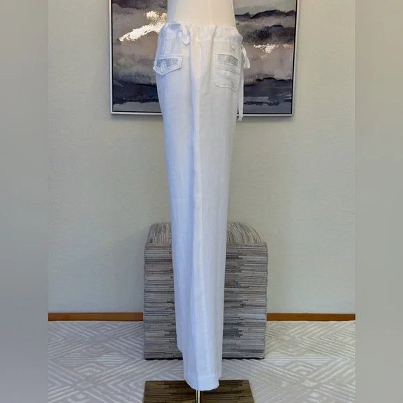 INC International Concepts White Linen Pants - Picture 9 of 16